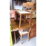 MID CENTURY DINING TABLE & 4 CHAIRS