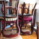 4 BALLOON BACK DINING CHAIRS