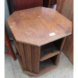 1950'S HEAVY OAK HEXAGONAL COFFEE TABLE