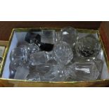 BOX OF OLD DECANTER GLASS STOPPERS