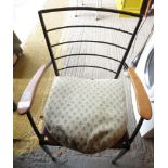 METAL FRAMED CHAIR WITH LEATHER SEAT