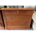 PINE 2 LONG, 2 SHORT CHEST OF DRAWERS