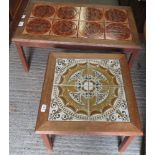 2 TILE TOPPED COFFEE TABLES