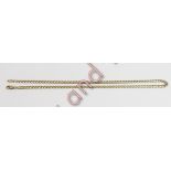 A 9 carat gold chain of filed curb links, 53 cm long, 21.2 g gross