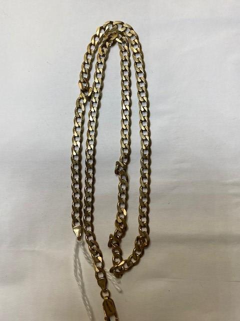 A 9 carat gold chain of filed curb links, 53 cm long, 21.2 g gross - Image 4 of 4