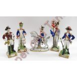 A collection of five Naples military figures to include the Light Dragoons 1812 and others