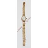 Rotary, Elite, a lady's 9 carat gold quartz bracelet watch, the oval dial with eight single cut