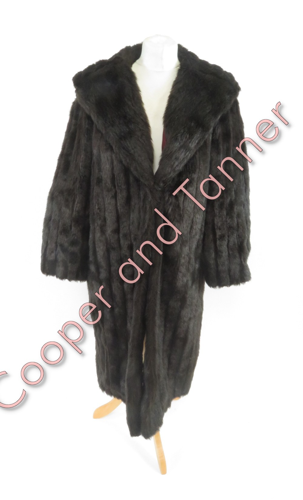 A vintage fur coat by the National Fur Company, along with faux fur coat - Image 2 of 2