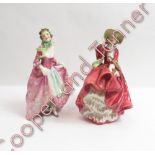 A Royal Doulton figure “Top of the Hill, 1834”, along with “Suzette” HN1487”