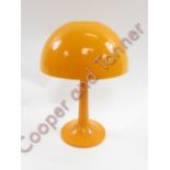 A mid century Prova orange desk lamp