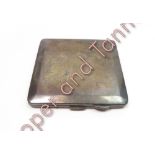 A plain silver cigarette case, 92 g (2.9 troy ozs) gross