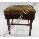 A 19th century rosewood Marsden piano stool with leather