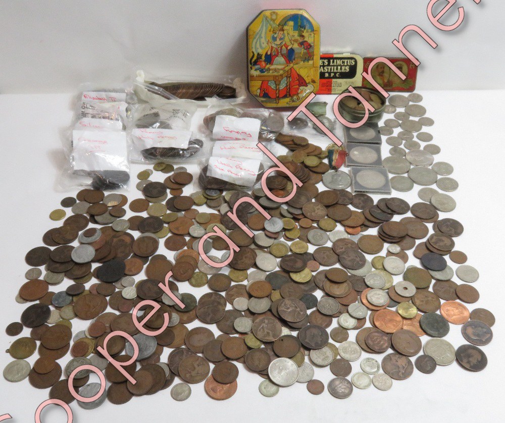 A collection of coins mostly Victorian and later