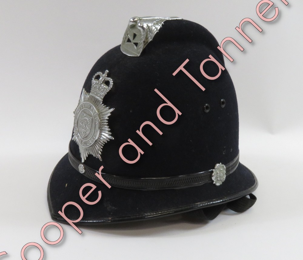 A West Mercia Constabulary police helmet