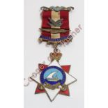 A silver and enamel masonic medal “Aero lodge 9147 Trucial”