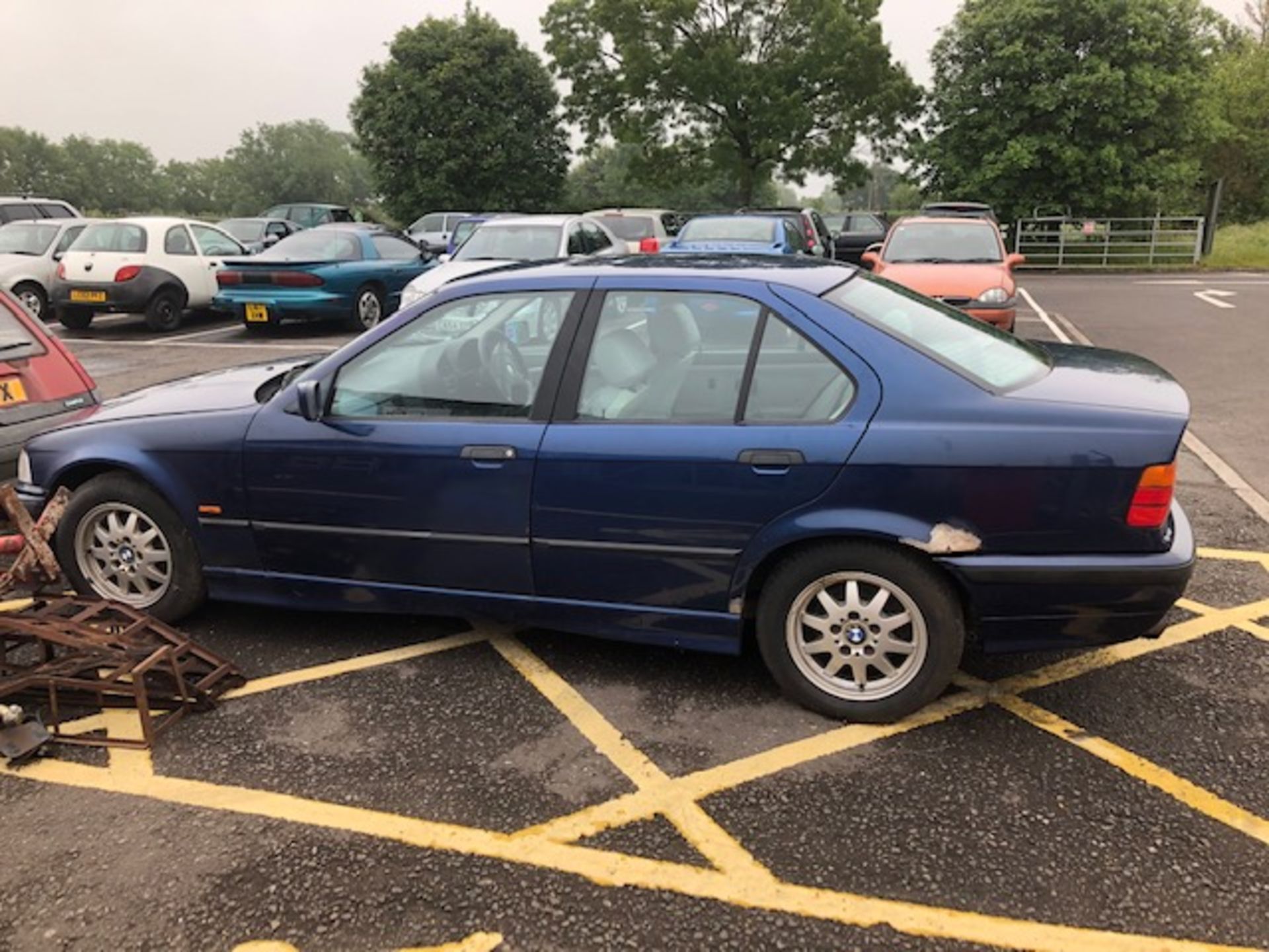 Blue 4 door BMW 323i Reg No S599 KRH. We have key, no V5, we have had the vehicle running and - Image 4 of 7