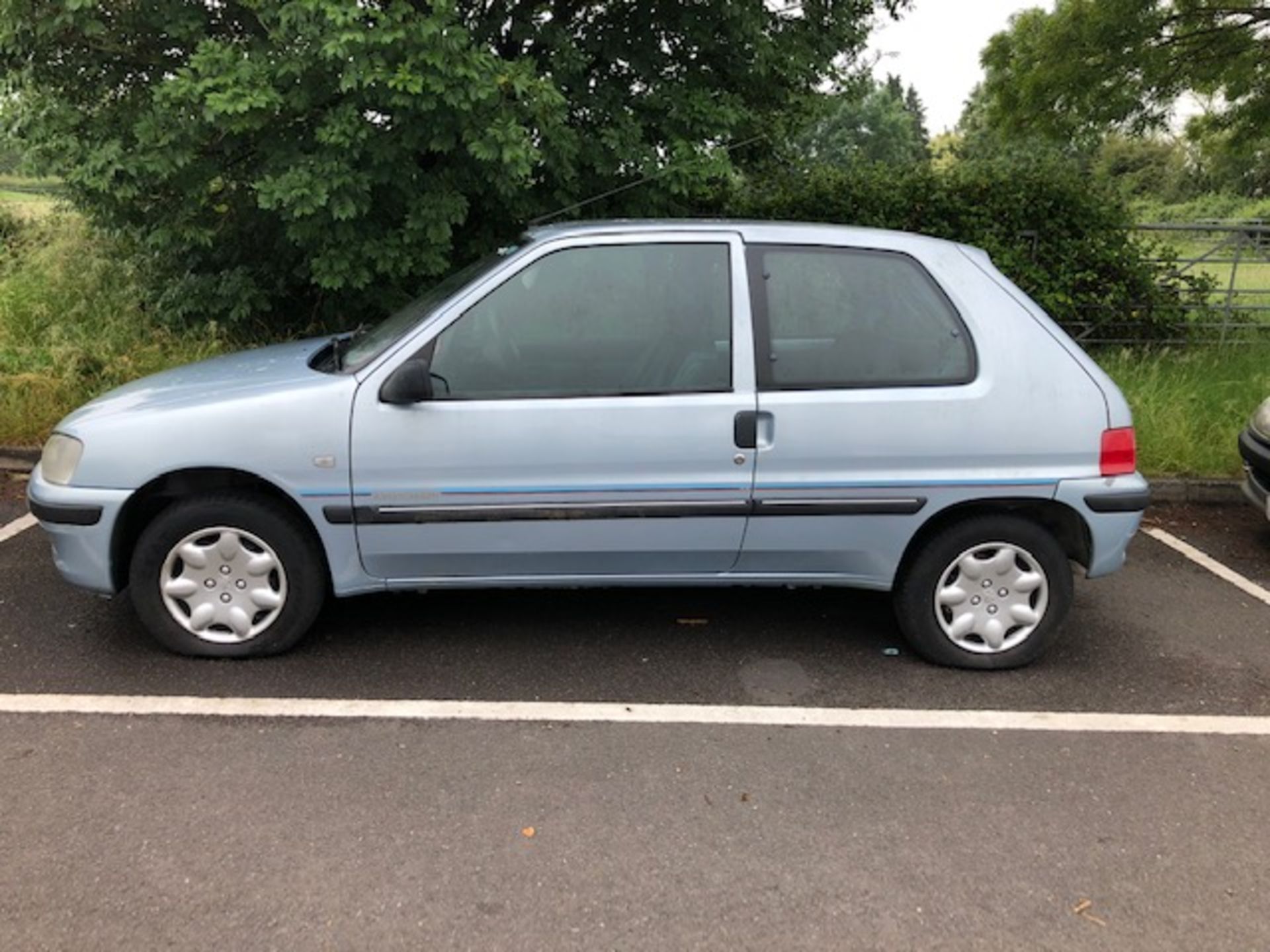 Peugeot 106 2 door in light blue Reg No CN52 XAP. We have the key, the vehicle doesn't run, no V5, - Image 2 of 6