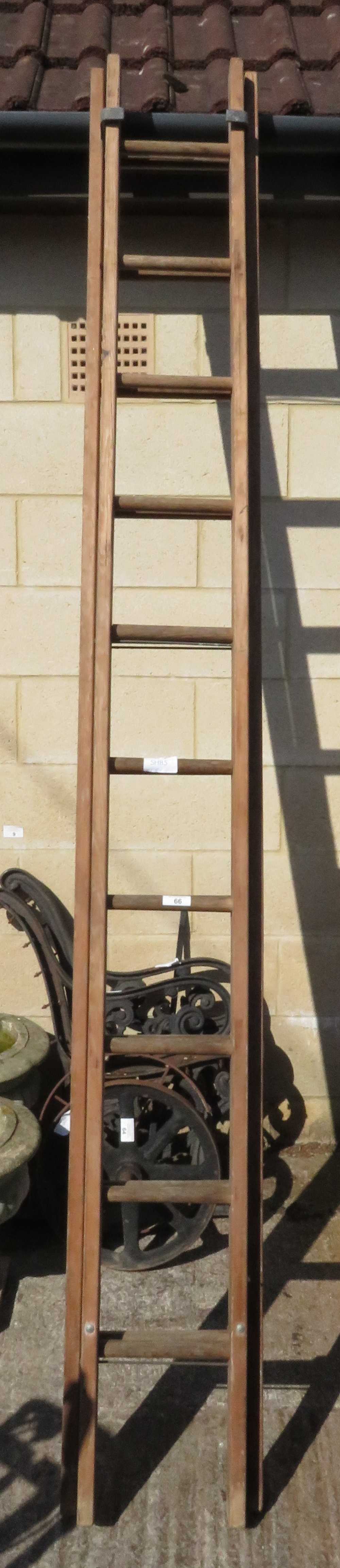 EXTENDING WOODEN LADDER