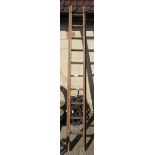 EXTENDING WOODEN LADDER