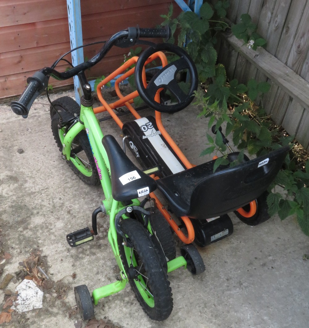 LIGHTNING 20 GO-KART TOGETHER WITH AN APOLLO MARVIN THE MONKEY SMALL BICYCLE