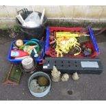SELECTION OF GARDEN ITEMS, HAND TOOLS ETC