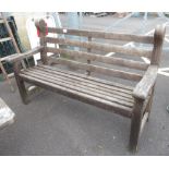 HEAVY HARDWOOD GARDEN BENCH