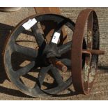 2 WHEELBARROW WHEELS