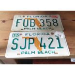 2 REPRODUCTION US NUMBER PLATES