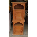 2 PINE BEDSIDE CABINETS