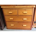 EARLY 20TH CENTURY CHEST OF 2 LONG & 2 SHORT DRAWERS