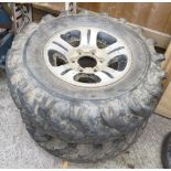 PAIR OF EUROGRIP TUBELESS TYRES & WHEELS