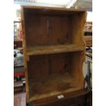 SHAPED PINE SHELVING UNIT