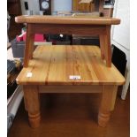 PINE TABLE & STOOL