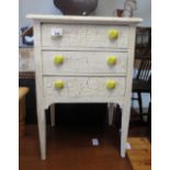 SMALL FRENCH CRACKLE GLAZE CHEST OF DRAWERS