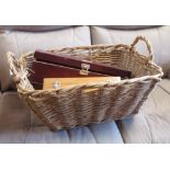 WICKER LOG BASKET ETC