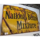 ENAMEL SIGN NATIONAL BENZOLE""