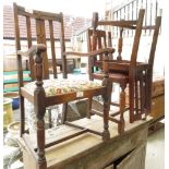 CARVER & 2 DINING CHAIRS