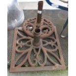 2 CAST METAL PARASOL BASES