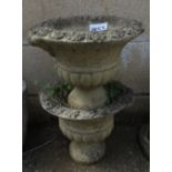 PAIR OF SMALL GARDEN URN PLANTERS