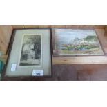 MARK G FAED (SCOTTISH 1873-1950) COASTAL SCENE WATERCOLOUR + A DAVID DUNCAN ORIGINAL