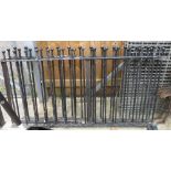 PAIR OF LARGE BLACK PAINTED METAL GATES