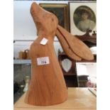 WOODEN MODEL OF A HARE