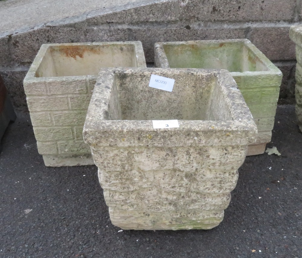 3 SQUARE GARDEN PLANTERS