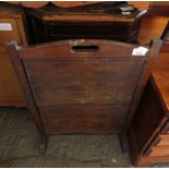 OAK TWO TIER FOLDING CAKE STAND WITH OLD GRAMOPHONE CABINET