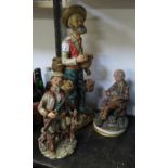 2 CAPODIMONTE FIGURES + 1 OTHER