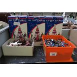 3 BOXED TIENDA INDIA CHEROKEE TEEPEE TOGETHER WITH COWBOY FIGURES, HORSES & OTHER RELATED TOYS