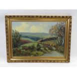 PETER L OLIVER - COUNTRY SCENE OIL ON BOARD