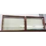 2 MODEL CAR DISPLAY CABINETS WITH SHELVES