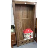 MODERN OAK BOOKCASE WITH ADJUSTABLE SHELVES