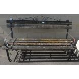 GARDEN BENCH WITH METAL FRAME